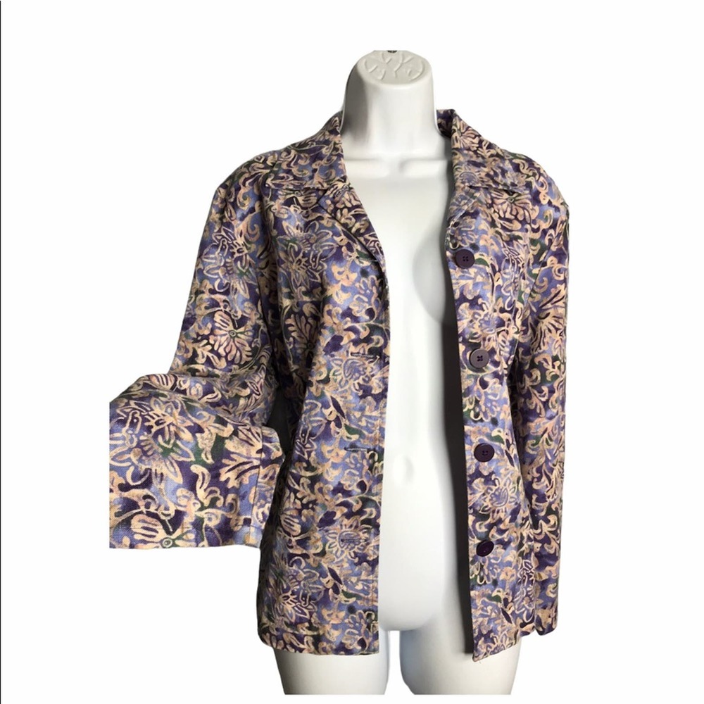 Coldwater Creek | Boho Pastel Button Down Jacket •